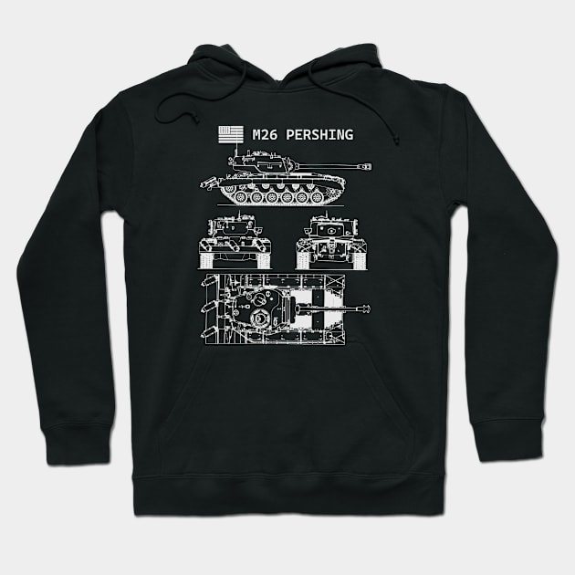 M26 Pershing | World War 2 Tank Hoodie by Distant War